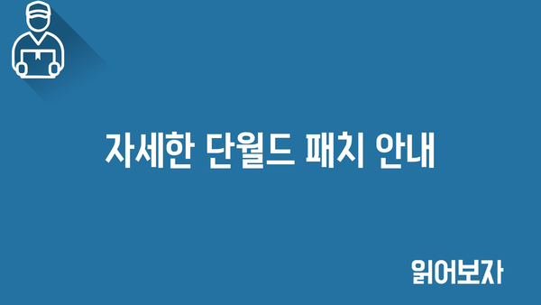 자세한 단월드 패치 안내