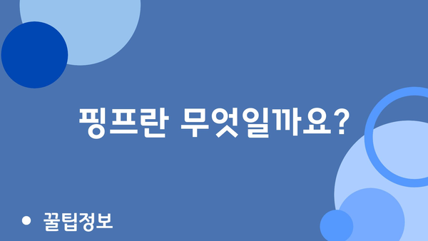 핑프란 무엇일까요?