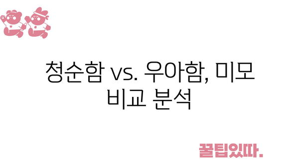 청순함 vs. 우아함, 미모 비교 분석