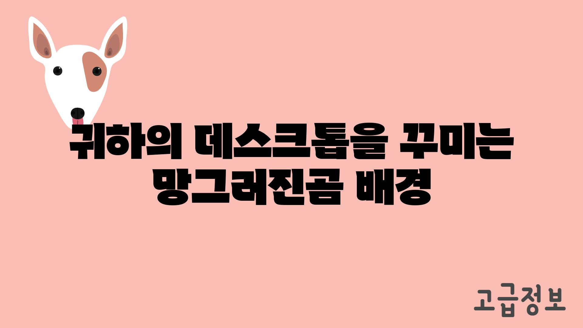 귀하의 데스크톱을 꾸미는 망그러진곰 배경