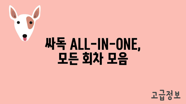 싸독 ALL-IN-ONE, 모든 회차 모음