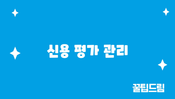 신용 평가 관리