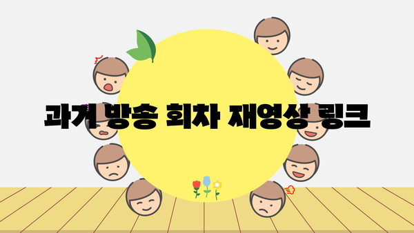 과거 방송 회차 재영상 링크