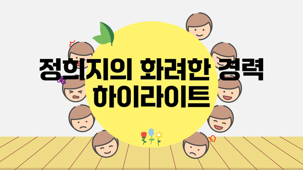 정희지의 화려한 경력 하이라이트