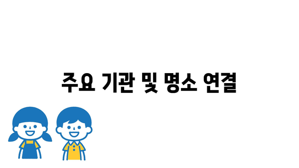 주요 기관 및 명소 연결