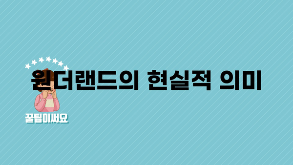 원더랜드의 현실적 의미