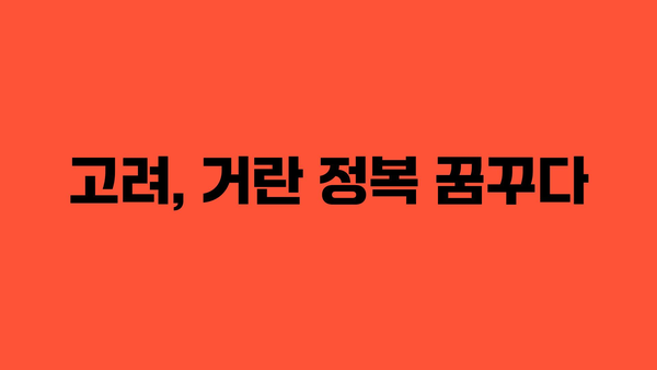 고려, 거란 정복 꿈꾸다