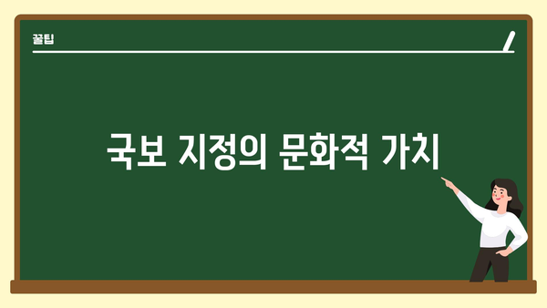 국보 지정의 문화적 가치