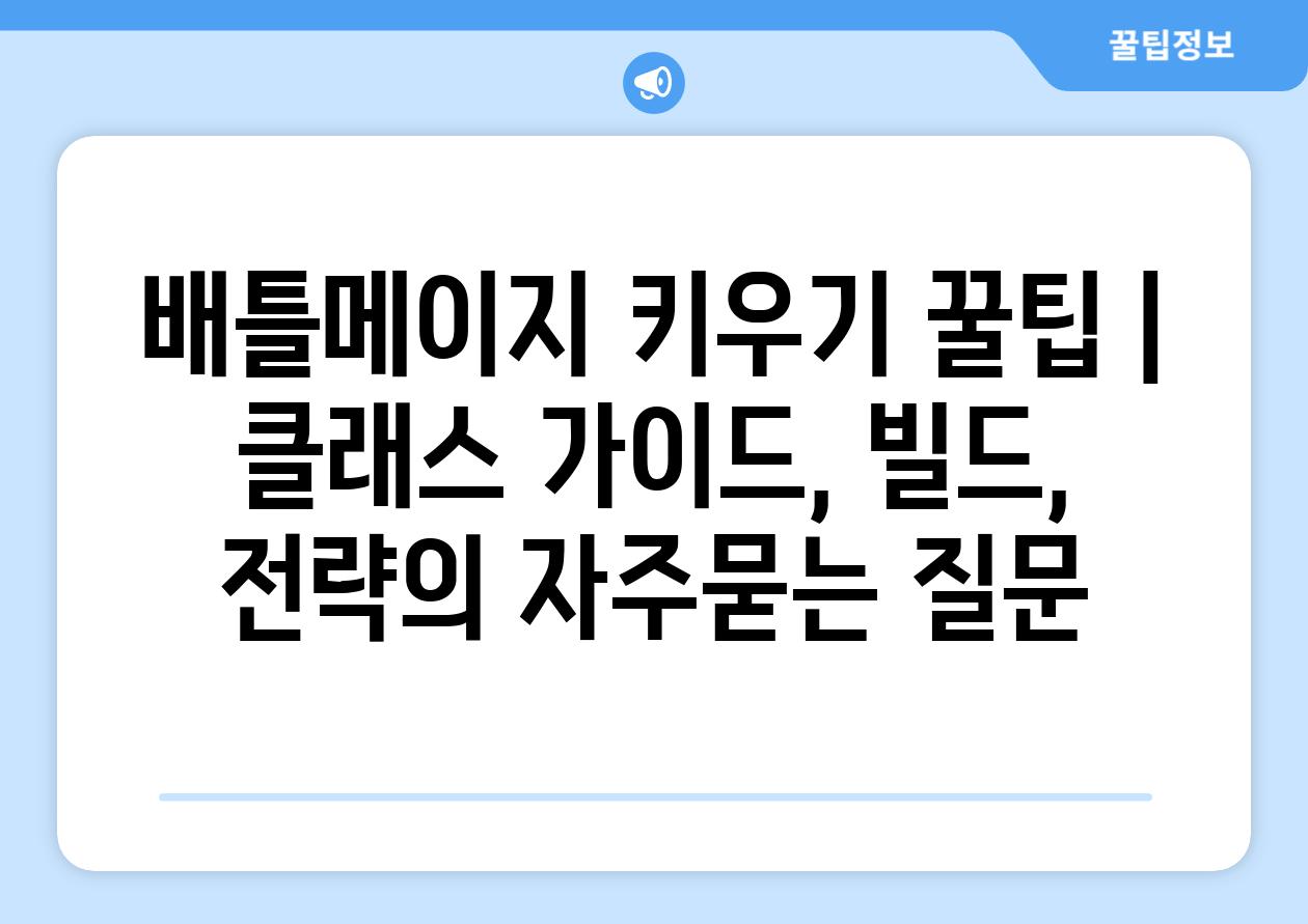 배틀메이지 키우기 꿀팁 | 클래스 가이드, 빌드, 전략