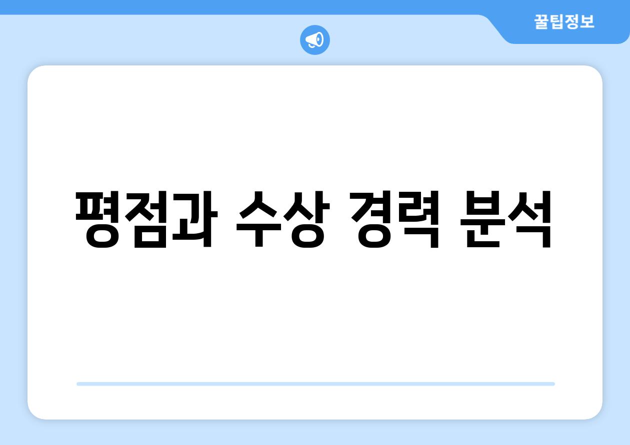 평점과 수상 경력 분석