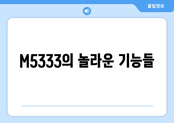 M5333의 놀라운 기능들