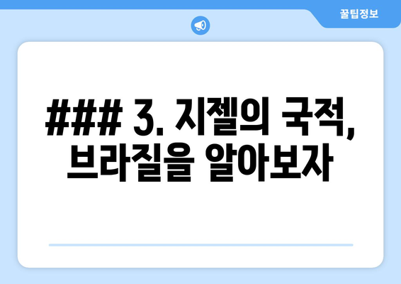 ### 3. 지젤의 국적, 브라질을 알아보자