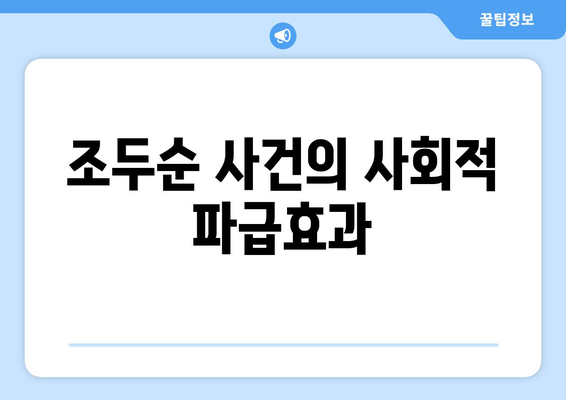 조두순 사건의 사회적 파급효과