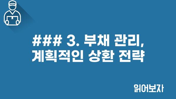 ### 3. 부채 관리, 계획적인 상환 전략