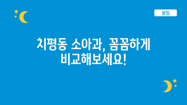 치평동 소아과, 꼼꼼하게 비교해보세요!