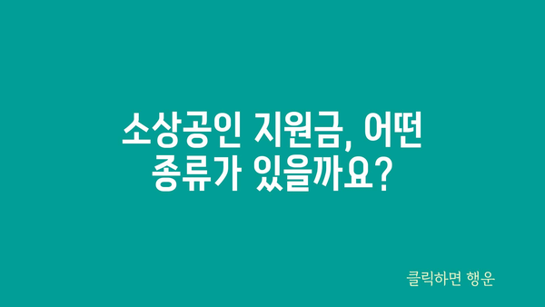 개인 사업자를 위한 소상공인 정부 지원금 종류별 알아보기