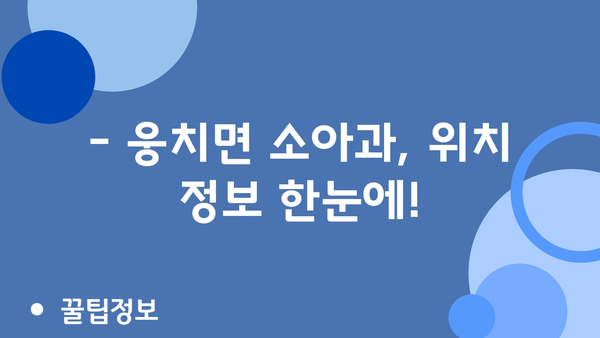 전라남도 보성군 웅치면 소아과 위치 정보