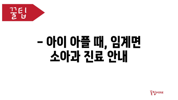 강원도 정선군 임계면 소아과 위치 정보