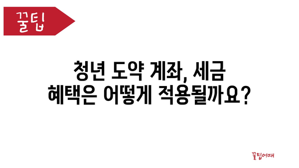 청년 도약 계좌 정부 지원금 및 세제 혜택 안내: 2024년 기준