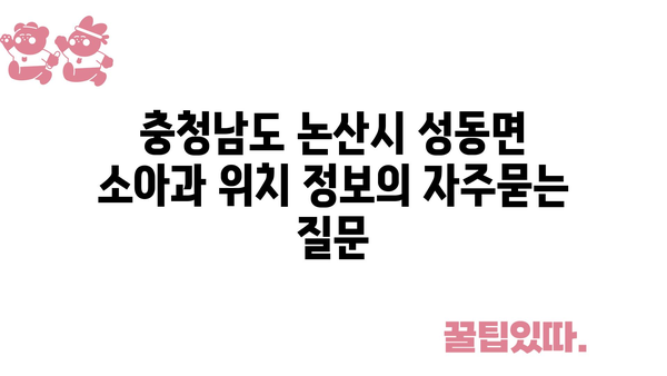 충청남도 논산시 성동면 소아과 위치 정보