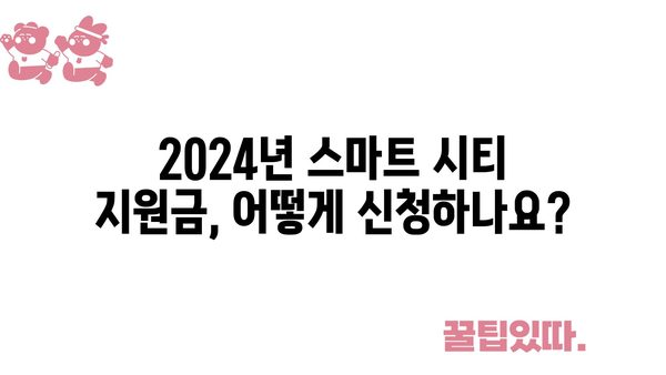 지역 스마트 시티 구축을 위한 2024년 지원금