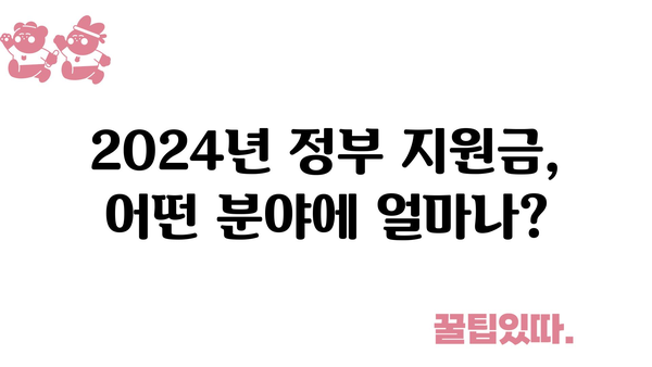 혜택 가득! 2024년 정부 지원금 소개