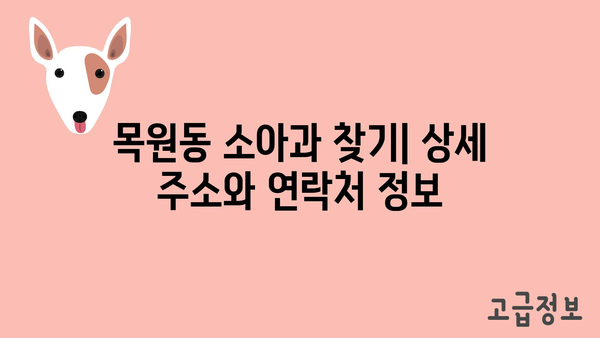 전라남도 목포시 목원동 소아과 위치 정보