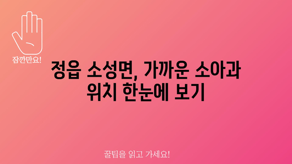 전라북도 정읍시 소성면 소아과 위치 정보