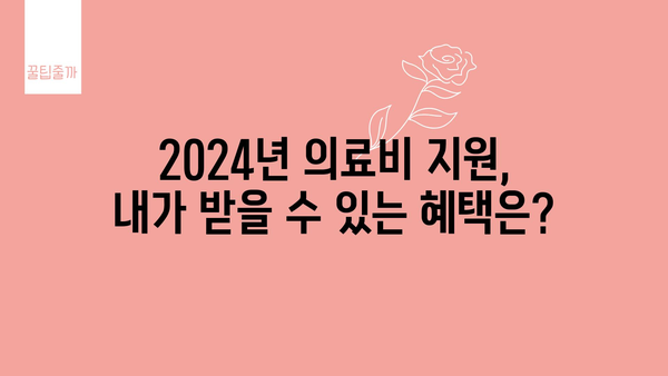 의료비 지원을 위한 2024년 정부 지원금 찾아보기