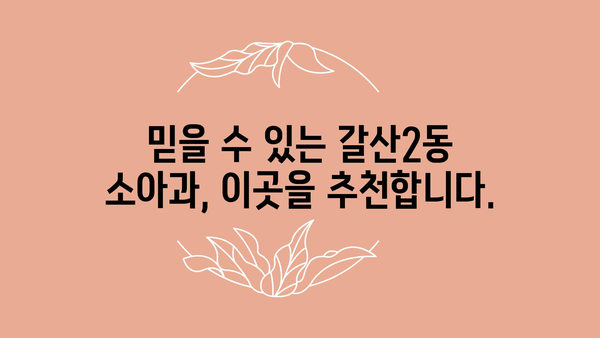 인천시 부평구 갈산2동 소아과 위치 정보