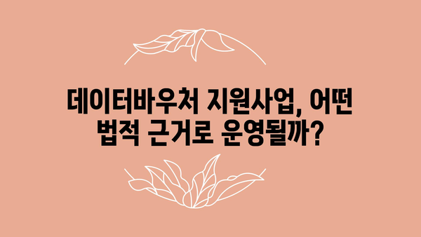 과기부 데이터바우처 지원사업의 법적 성격