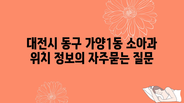 대전시 동구 가양1동 소아과 위치 정보