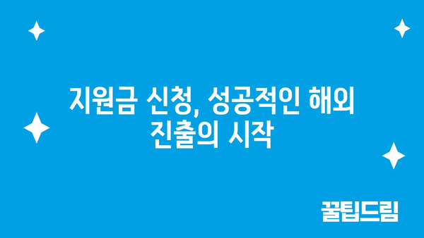 소상공인 해외 진출을 위한 정부지원금 활용