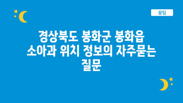 경상북도 봉화군 봉화읍 소아과 위치 정보