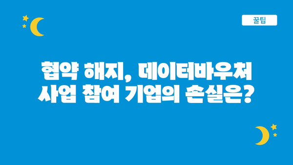 데이터바우처 지원사업 협약의 법적 문제