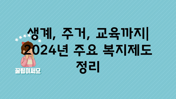 2024년 복지 혜택 총정리 - 정부 복지제도, 복지예산, 지원금