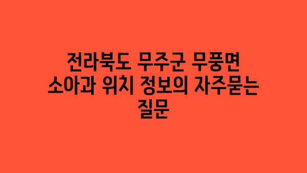 전라북도 무주군 무풍면 소아과 위치 정보