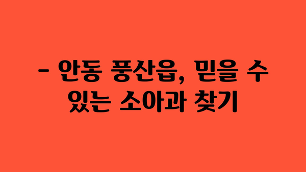 안동 풍산읍 소아과 찾기| 위치 정보 & 진료 시간 | 안동, 풍산, 소아과, 진료, 의료, 병원