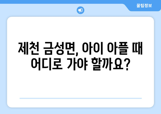 충청북도 제천시 금성면 소아과 위치 정보