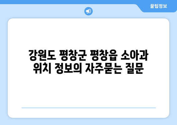 강원도 평창군 평창읍 소아과 위치 정보