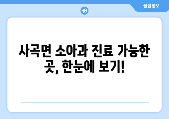 충청남도 공주시 사곡면 소아과 위치 정보