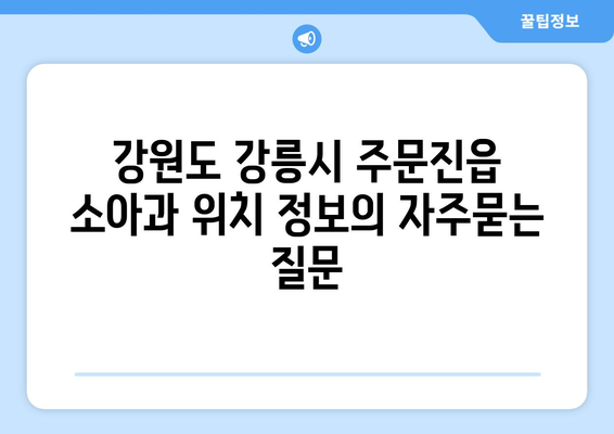 강원도 강릉시 주문진읍 소아과 위치 정보