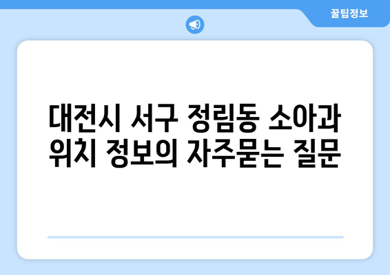 대전시 서구 정림동 소아과 위치 정보