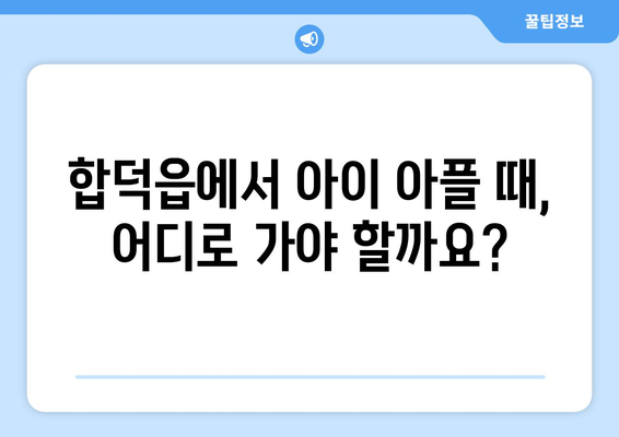 충청남도 당진시 합덕읍 소아과 위치 정보