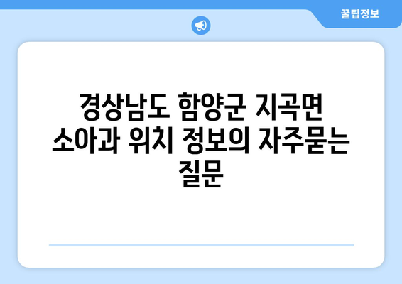 경상남도 함양군 지곡면 소아과 위치 정보