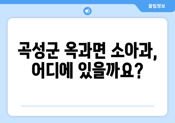 전라남도 곡성군 옥과면 소아과 위치 정보