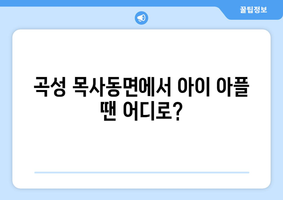 전라남도 곡성군 목사동면 소아과 위치 정보