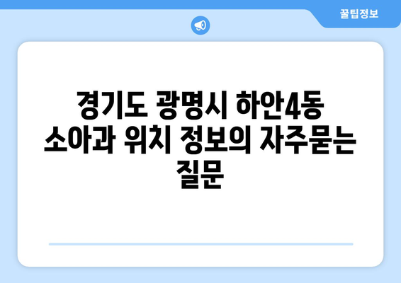 경기도 광명시 하안4동 소아과 위치 정보