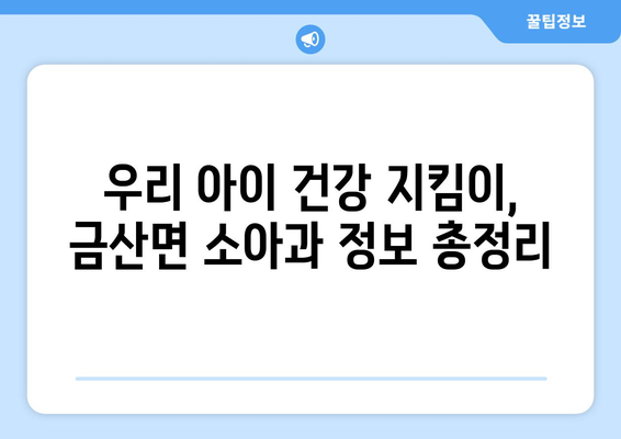 경기도 안성시 금산면 소아과 위치 정보