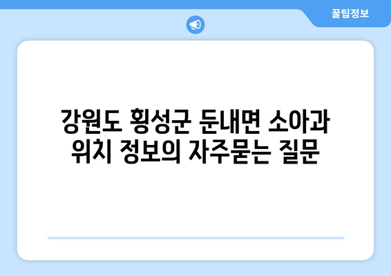 강원도 횡성군 둔내면 소아과 위치 정보